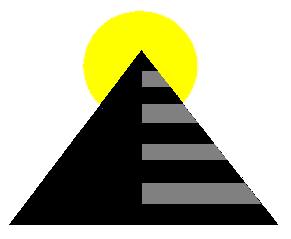 Pyramid Paintball illuminati all-seeing eye of horus pyramid and sun symbolism logo